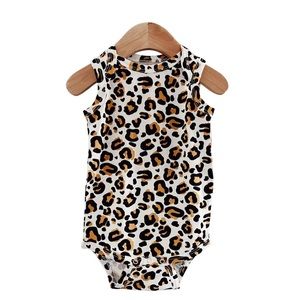 SpearmintLOVE Leopard Sleeveless Onesie